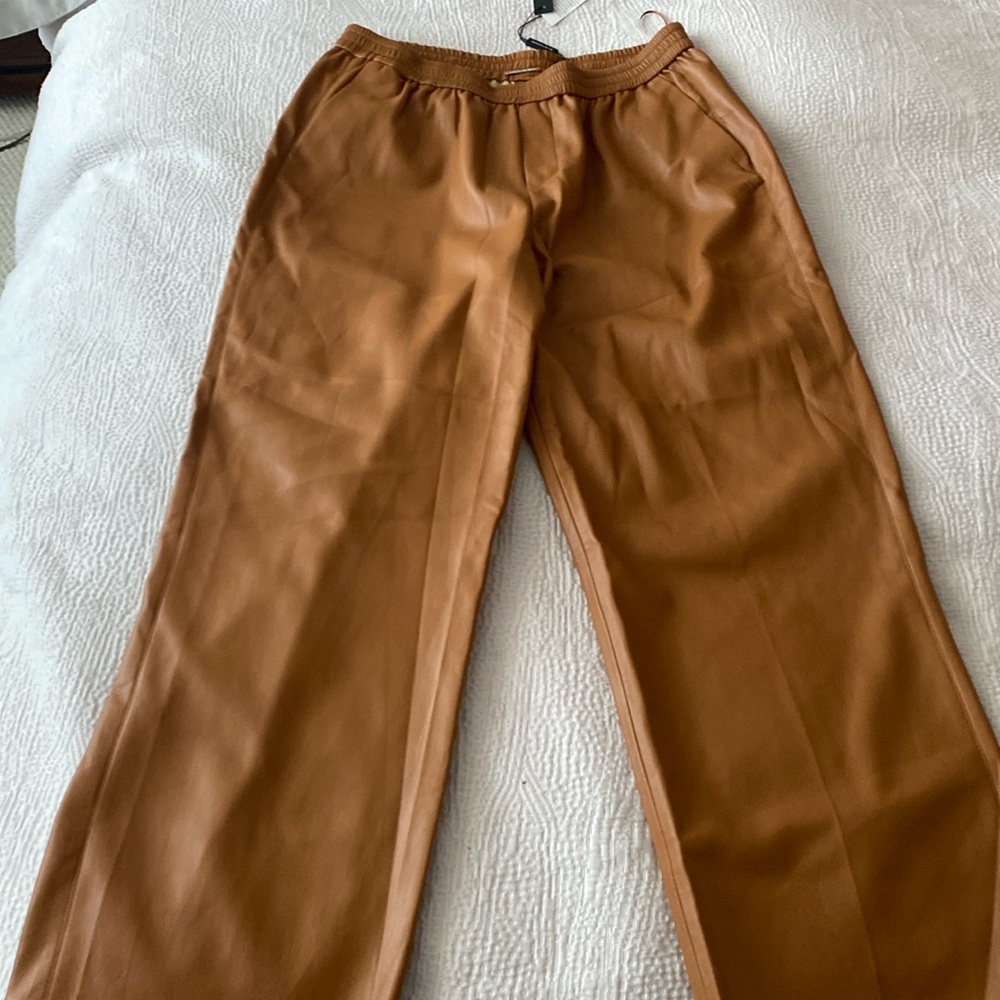 Wide leg Pleather Pants